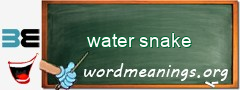 WordMeaning blackboard for water snake